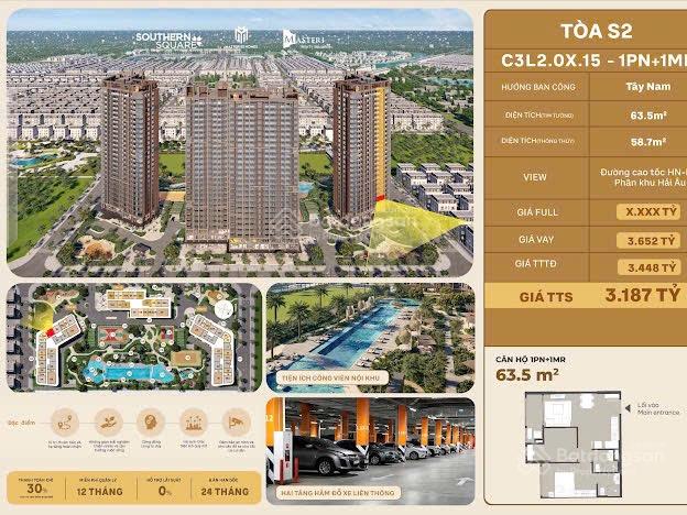 Căn hộ 1PN + 1 phòng đa năng tối ưu không gian vốn ký HĐ 700 triệu