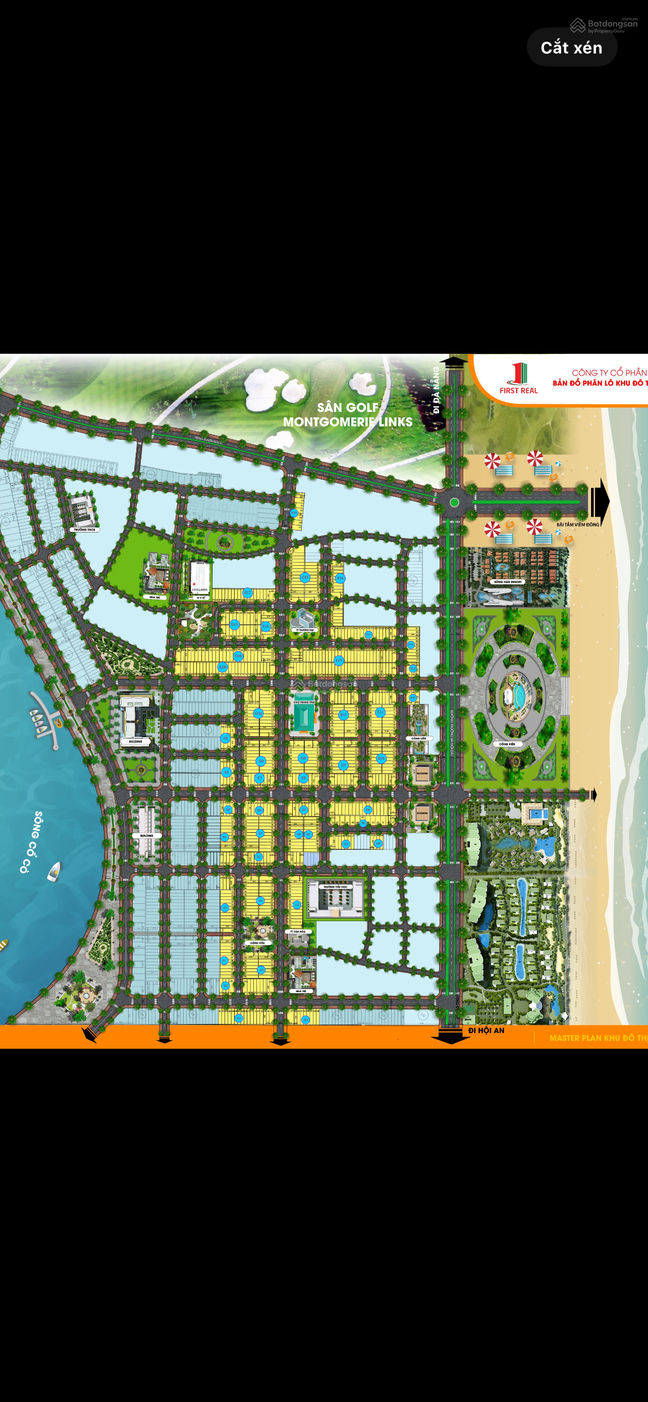 Khi đô thị seaview sát biển, chợ viêm đông cách biển 2km. Vị trí đẹp tiềm năng, gần chợ, sát sông.