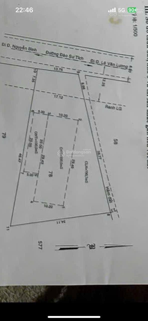 Bán gấp 2.200m2 đất 2 mặt tiền Đào Sư Tích và HXH, Xã Phước Lộc, Nhà Bè. Giá 50tr/m2. LH 0938 888 ***