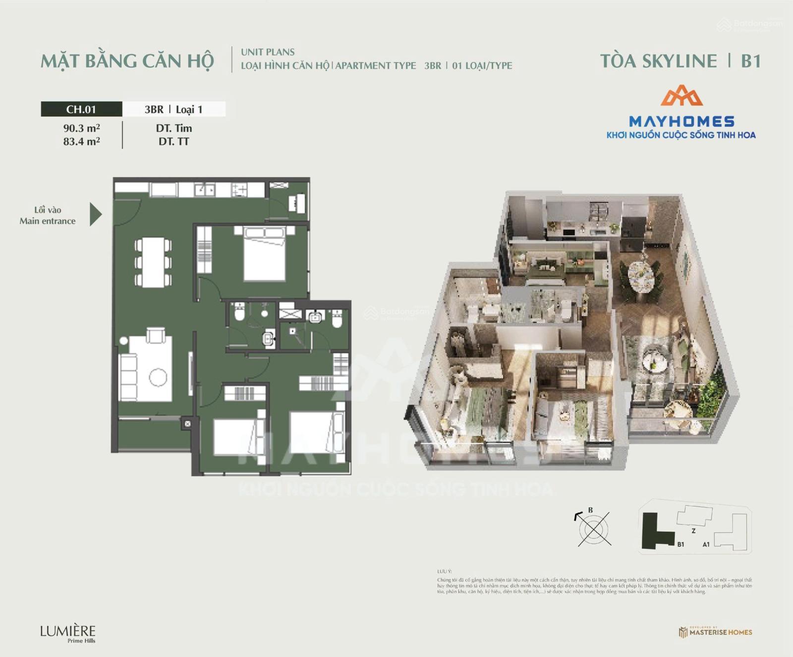 3PN Rẻ! View Sông Hồng, 9,3tỷ CH01 CH02 CH21 Masteri Lumiere Primes Hills Vinhomes Cổ Loa Đông Anh