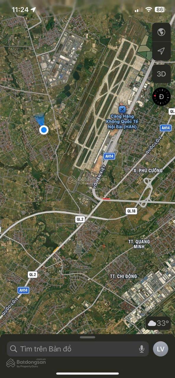 Bán đất ngay KCN Nội Bài, 1,73 tỷ, 48m2, ngõ thông 4m full TC hàng hiếm Bắc Thượng, Nội Bài