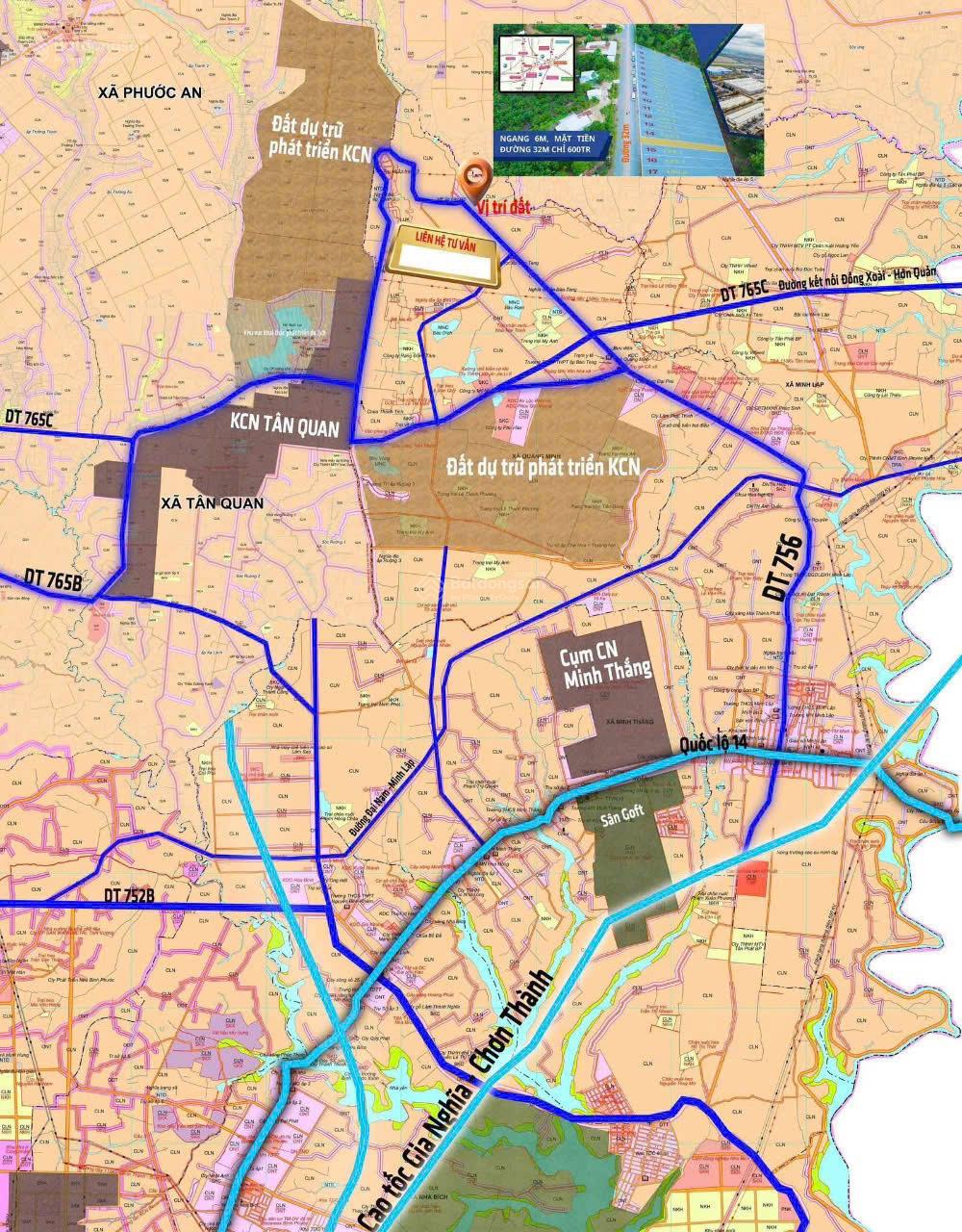 Đất mặt tiền đường 32m ngay chợ trường UBND Quang Minh