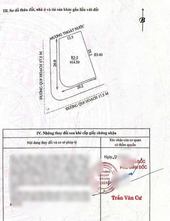BÁN GẤP LÔ GÓC 415M2 CHO XÂY CAO TẦNG KHU ĐÔ THỊ SỐ 3 GIÁ SIÊU ĐẦU TƯ