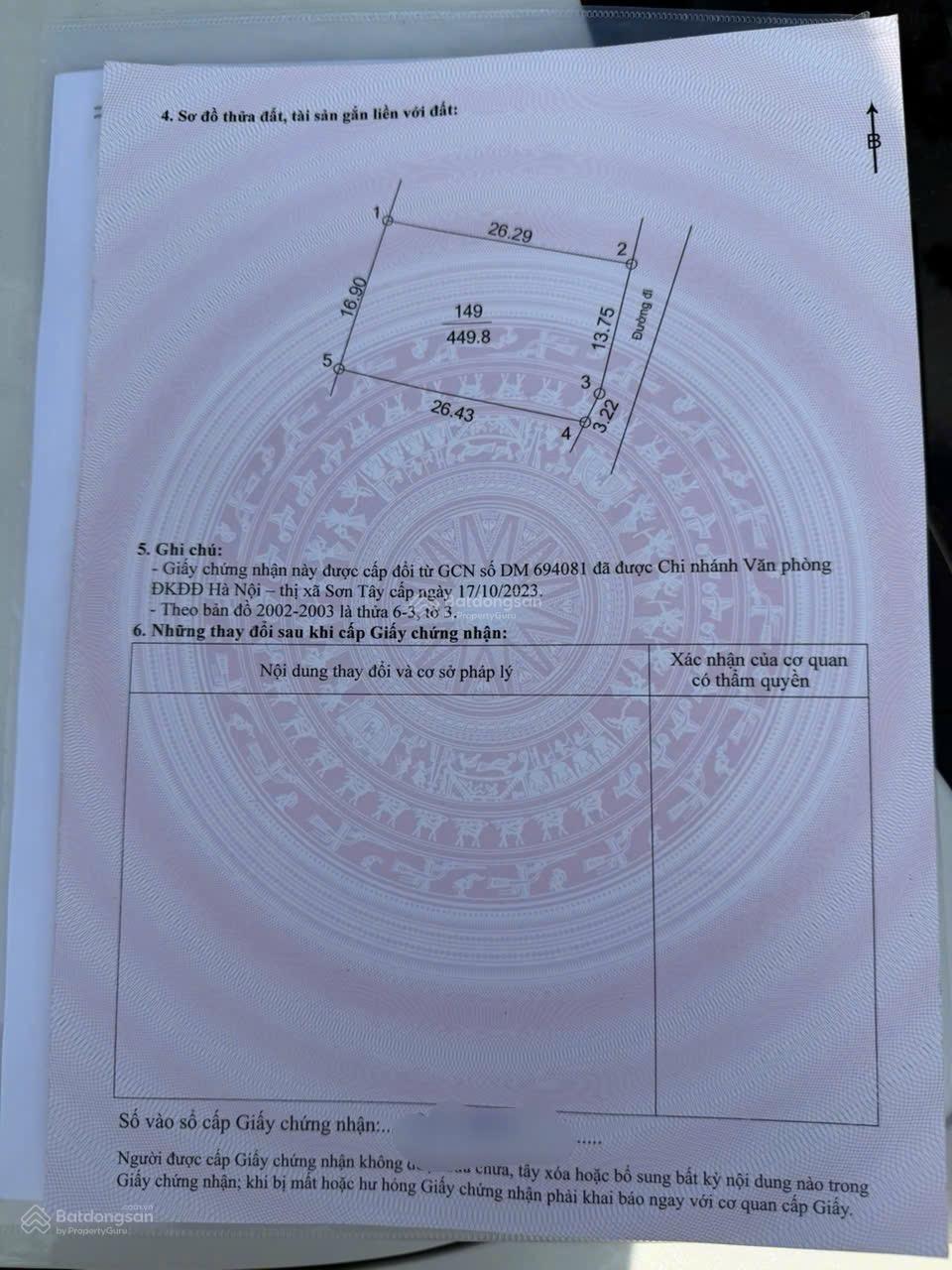 Bán đất Sơn Đông Cổ Đông gấp DT 450m2 MT 17m giá bán nhỉnh 3 tỷ 0977 514 ***