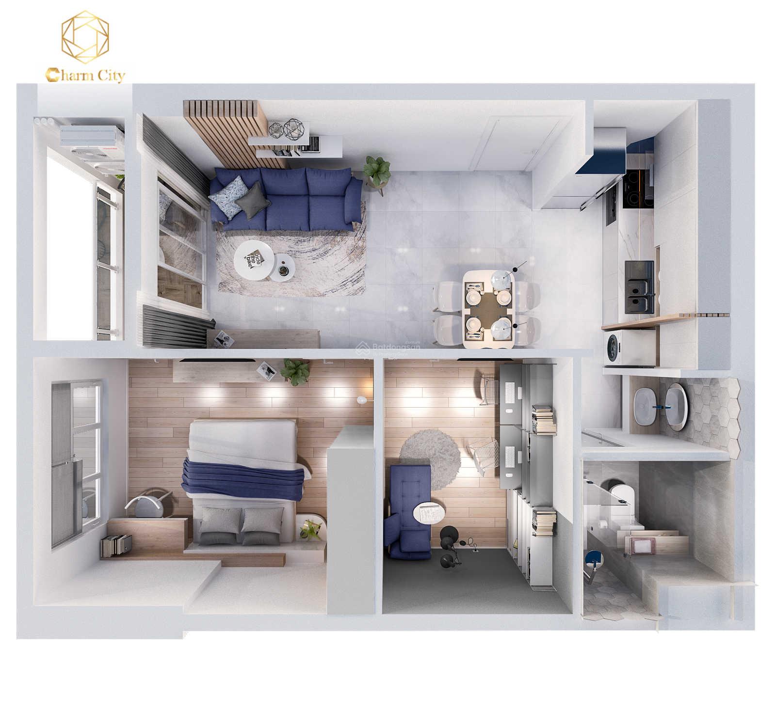 Chính chủ cho thuê nhanh 1PN 50m2 NTCB sẵn rèm giá 5tr đầy đủ tiện ích ngay Vincom