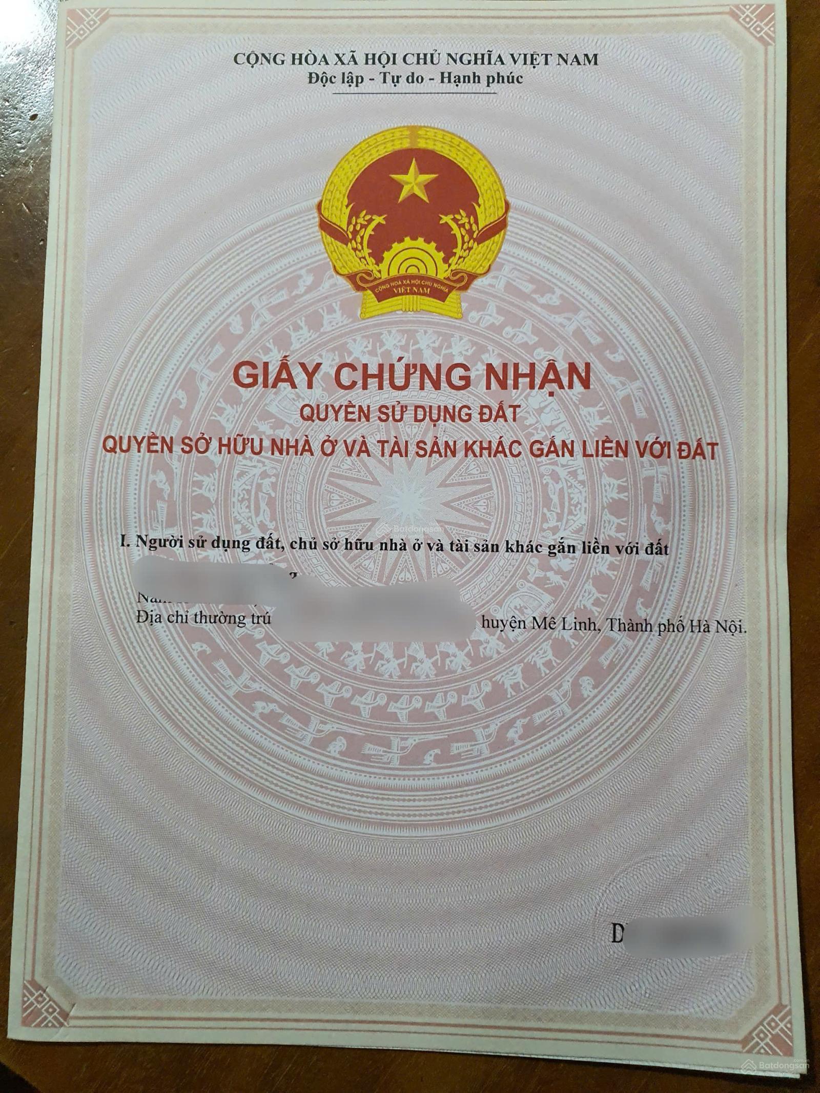 Chính chủ, bán nhanh 95m2, sổ đỏ, ô tô tránh, cạnh Big C Mê Linh, bao thuế phí 6,3 tỷ Chính chủ, bán nhanh 95m2, sổ đỏ, ô tô tránh, cạnh Big C Mê Linh, bao thuế phí 6,3 tỷ