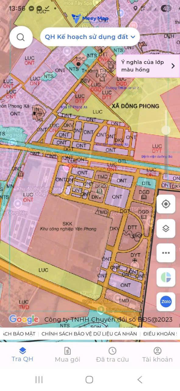 Bán đất khu phân lô đấu giá xã Đông Phong, huyện Yên Phong Bắc Ninh, giá chỉ 2 tỷ 2
