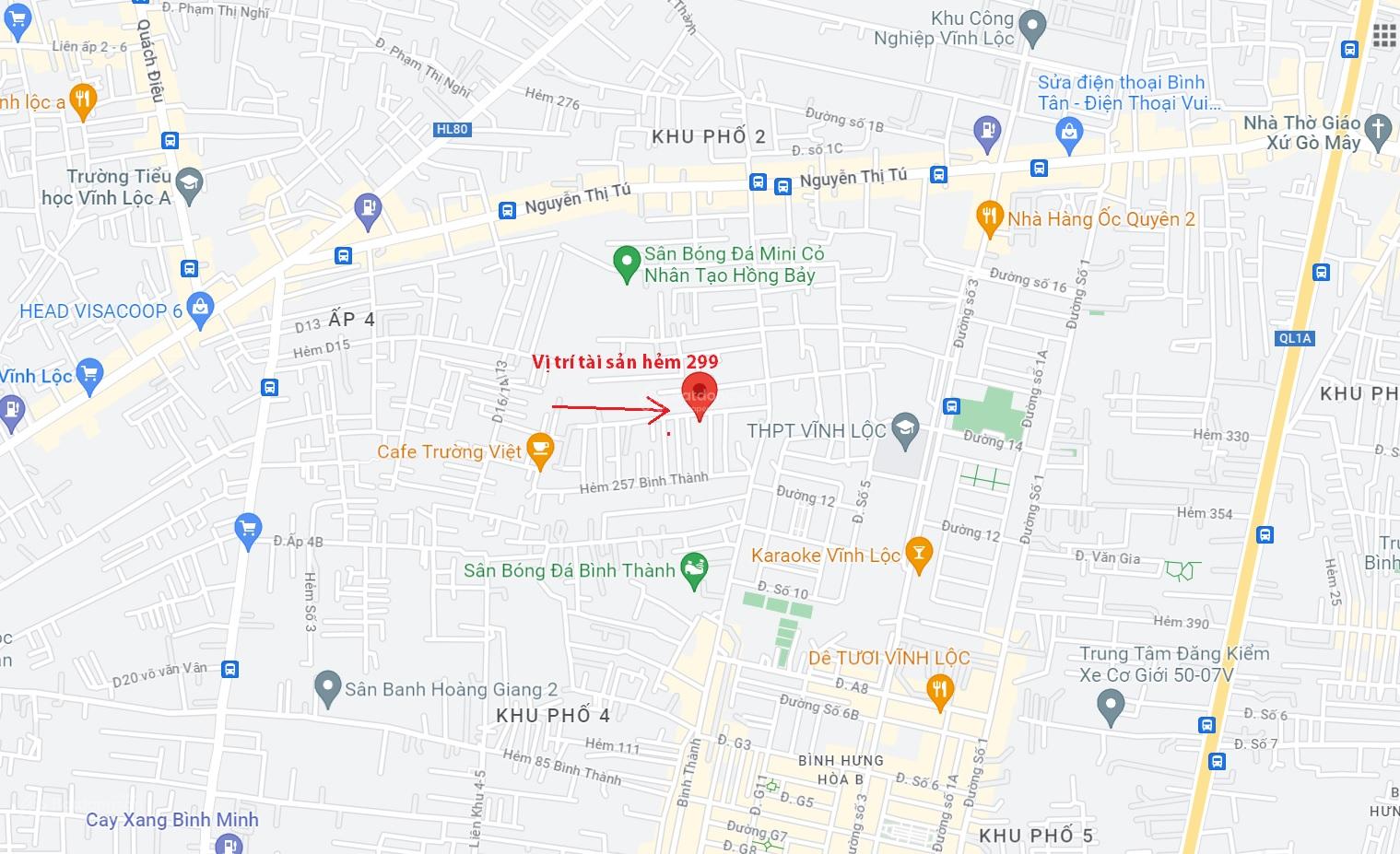 Bán đất full TC 608.8m2 tại hẻm 299, Bình Thành, phường Bình Tân (mới), TP HCM