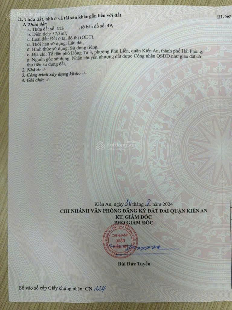 Bán đất tại Phường Phù Liễn, Kiến An, Hải Phòng, giá ưu đãi 9xx triệu, 57m2