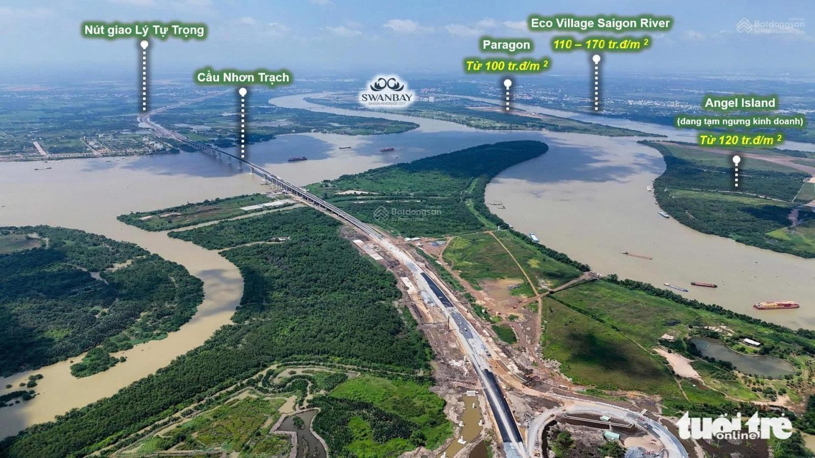 Bán dinh thự đảo Swanbay 600m2 view công viên sát hồ bơi, giá 53 tỷ