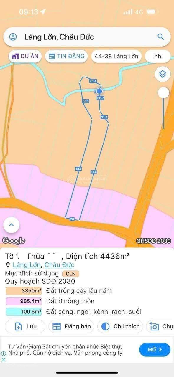 4400m2 Láng Lớn có 200m2 thổ cư mặt tiền đường nhựa khu dân cư