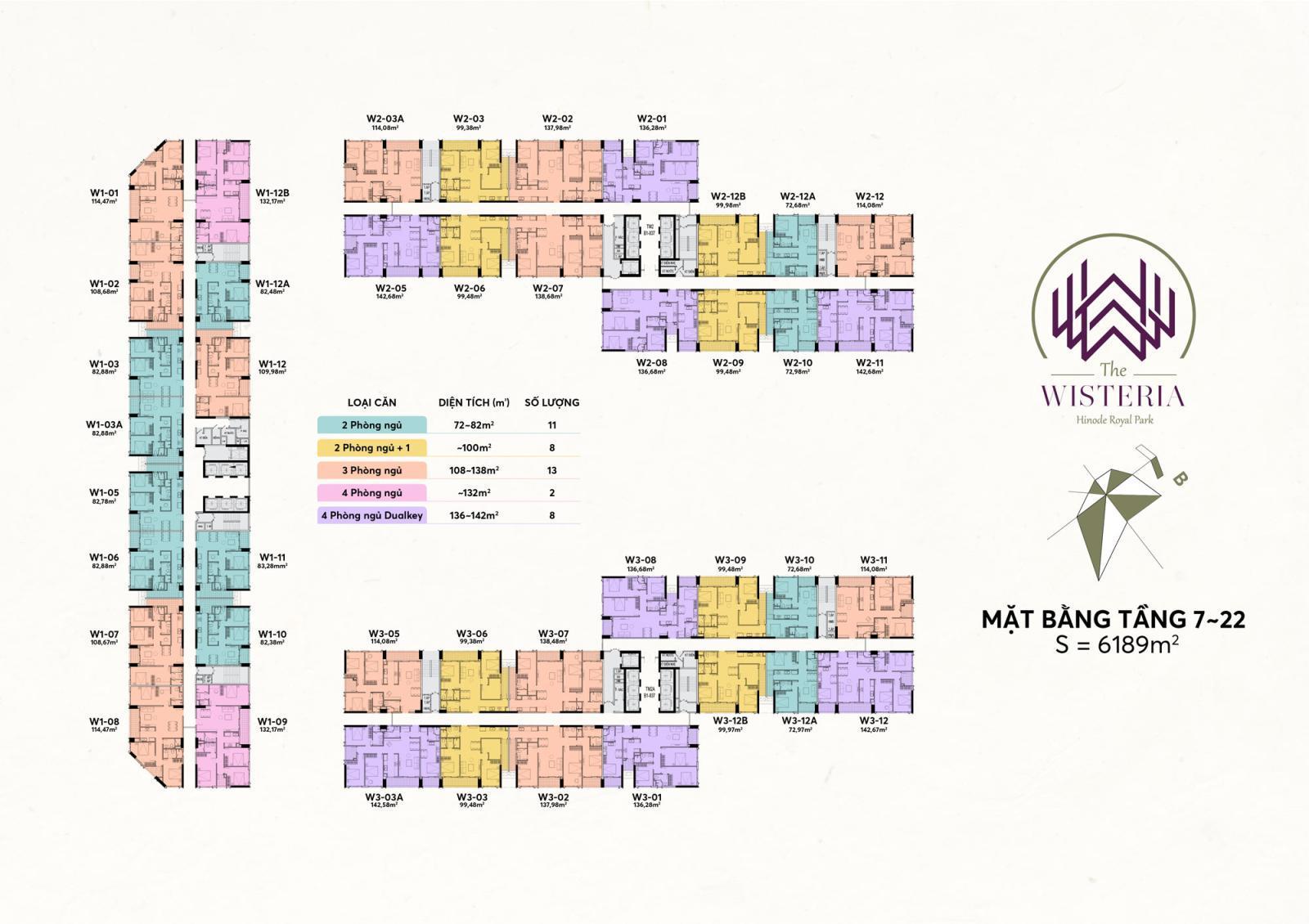 Chính chủ cho thuê chung cư The Wisteria, mới 100% căn hộ 2PN nội thất cơ bản - Giá thuê 7tr/tháng