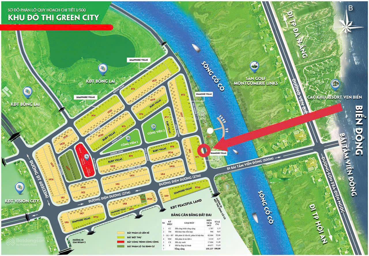 bán 2 lô biệt thự view sông giá 7ty5 và 6t5 dt 180m² và 250m² view 2 sân golf