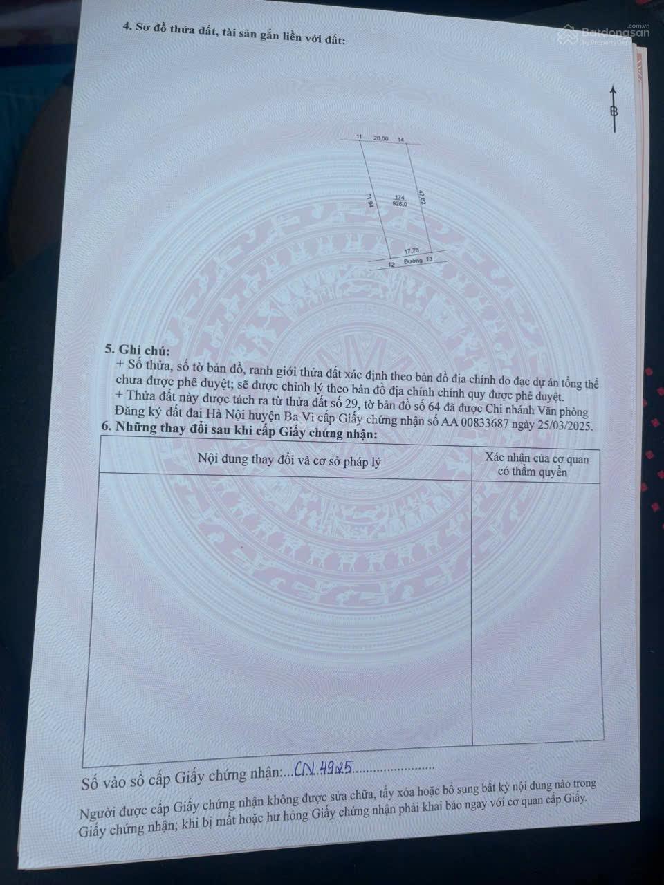 Bán lô đất nghỉ dưỡng rất đẹp và tiềm năng tại xã Vân Hòa, Ba Vì, Hà Nội