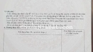 Nhỉnh 7 tỷ có ngay lô đất thổ cư Nam Từ Liêm 55m2, ngõ thông ô tô 4 chỗ qua nhà. LH E Nga: 0985.538