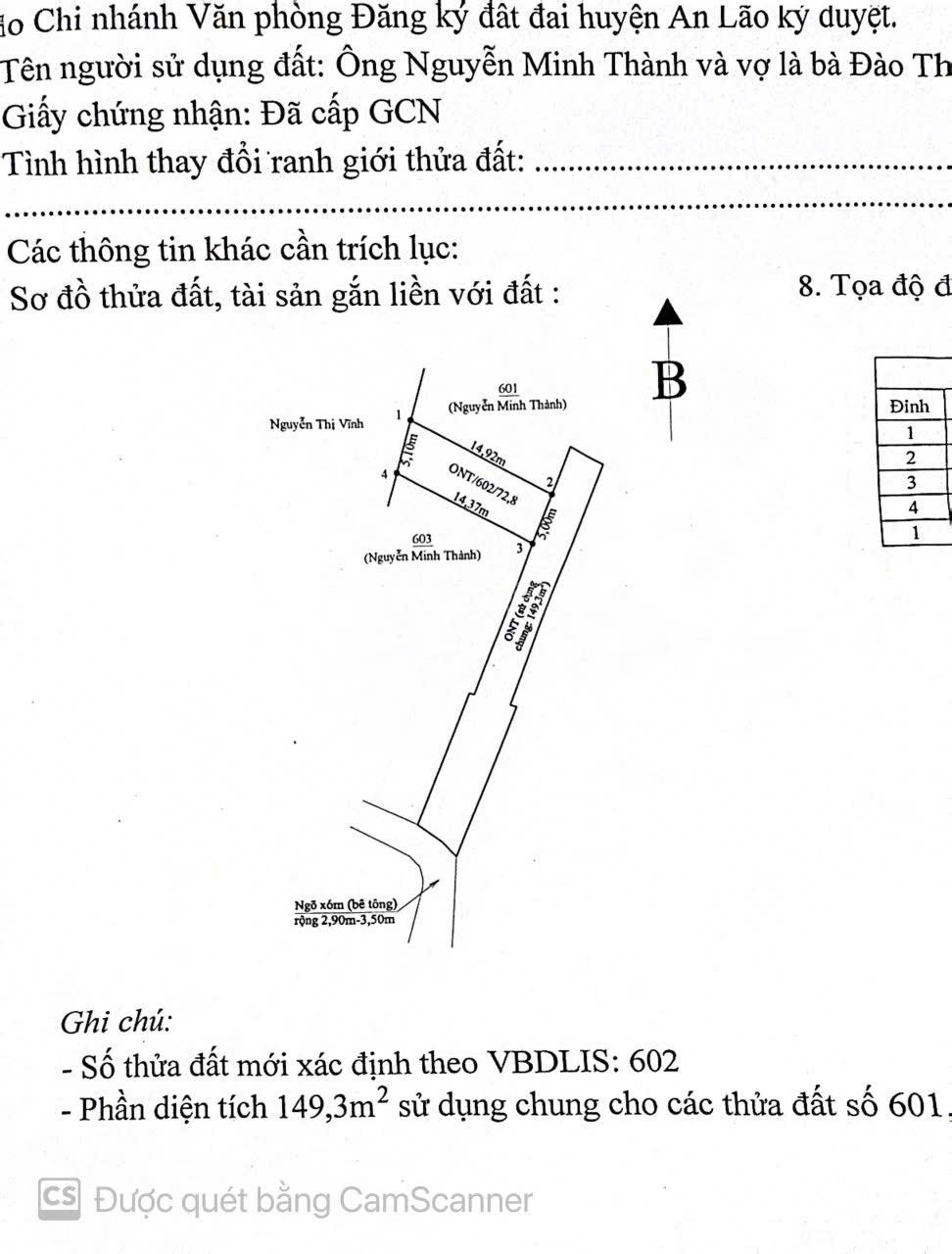 Bán lô đất 72,9mv ngay cổng chính khu CN Xuân Đài Trường Thọ An Lão