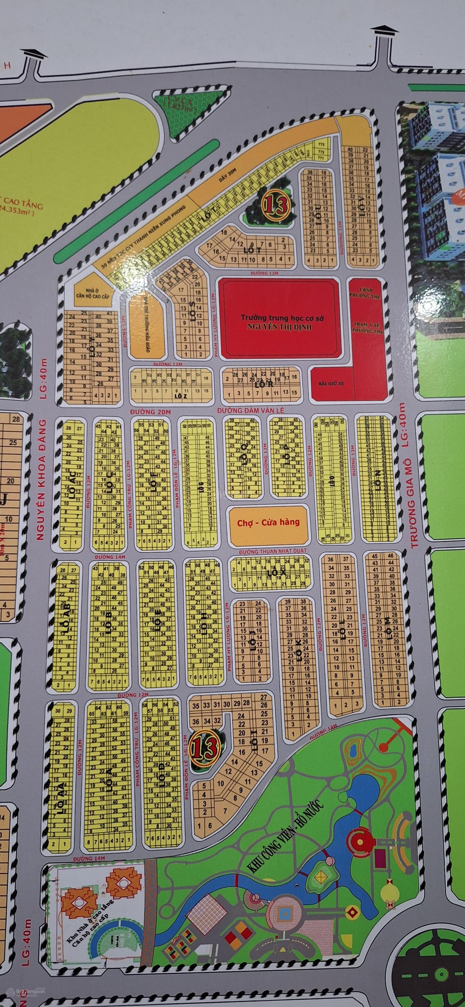 Bán đất nền khu 1 - 5x22m, sổ đỏ, đường Nguyễn Trọng Quản, Thạnh Mỹ Lợi, HCM - 113,6 tr/m2