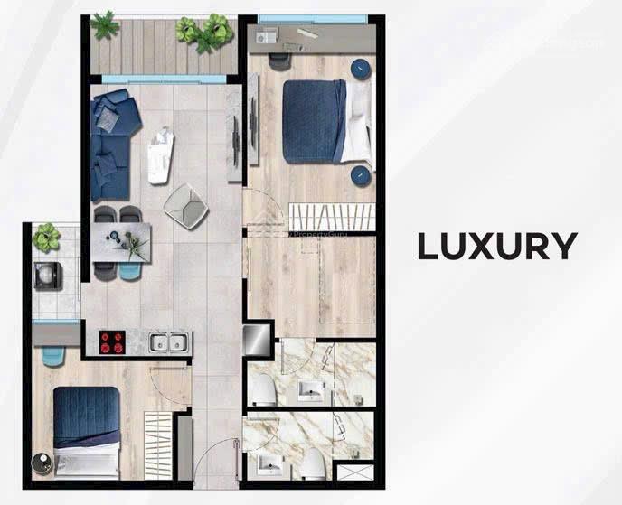Cần cho thuê căn hộ 2PN +(72m2) The Sóng giá 13tr/ tháng