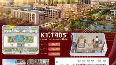 Căn Studio view đẹp, giá đầu tư tại chung cư Cao cấp The Kyoto Vinhomes Thanh Hóa
