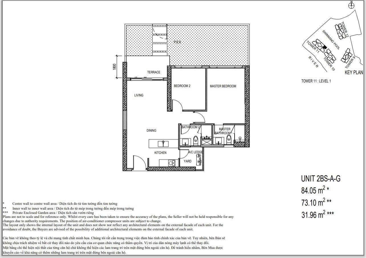 Bán căn hộ 2PN dự án The Infiniti- Riviera ponit, 116m2, 2PN, 2WC, htcb, view thác nước, giá 9.6 tỷ
