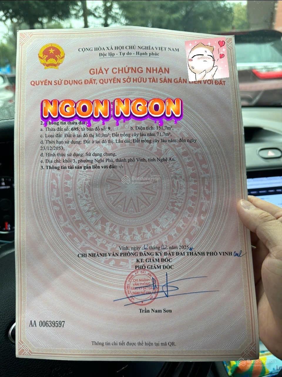 Bán đất Nghi Phú, gần bệnh viện Ba Lan Bán đất Nghi Phú, gần bệnh viện Ba Lan