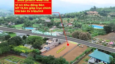 Bán đất khu Đồng Bèn, 451m2 mặt tiền 13,5m, nở hậu sổ đỏ chính chủ, công chứng ngay