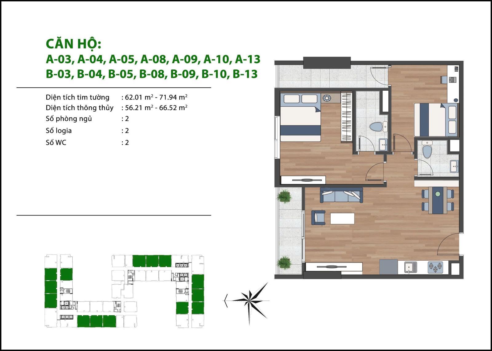 Bán CC Ben Hill, hỗ trợ LS 0% chỉ cần 400tr ký ngay HDMB, S 59,17m2, 2PN, 2WC, BC view công viên