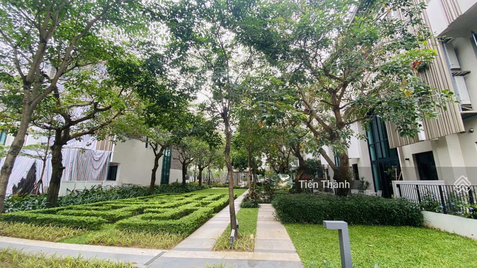 Nhà liền kề vườn 154m², 3 tầng The Mansions, ParkCity Hanoi. Đã hoàn thiện nội thất, hướng Tây Bắc
