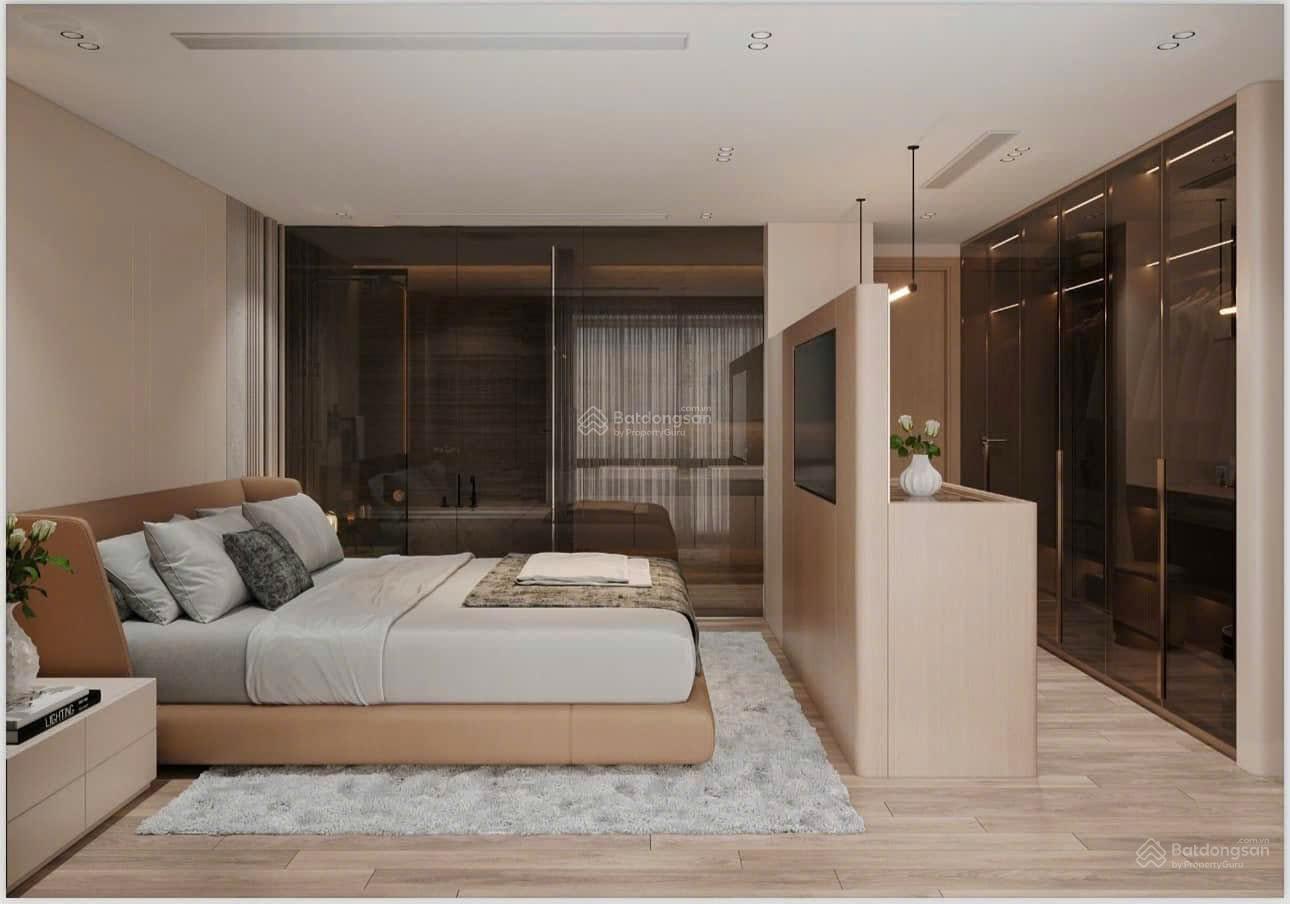 Căn duplex 2 tầng thông phòng khách đủ đồ đẹp view trực diện sông Hồng, cầu Nhật Tân giá 129tr/m2