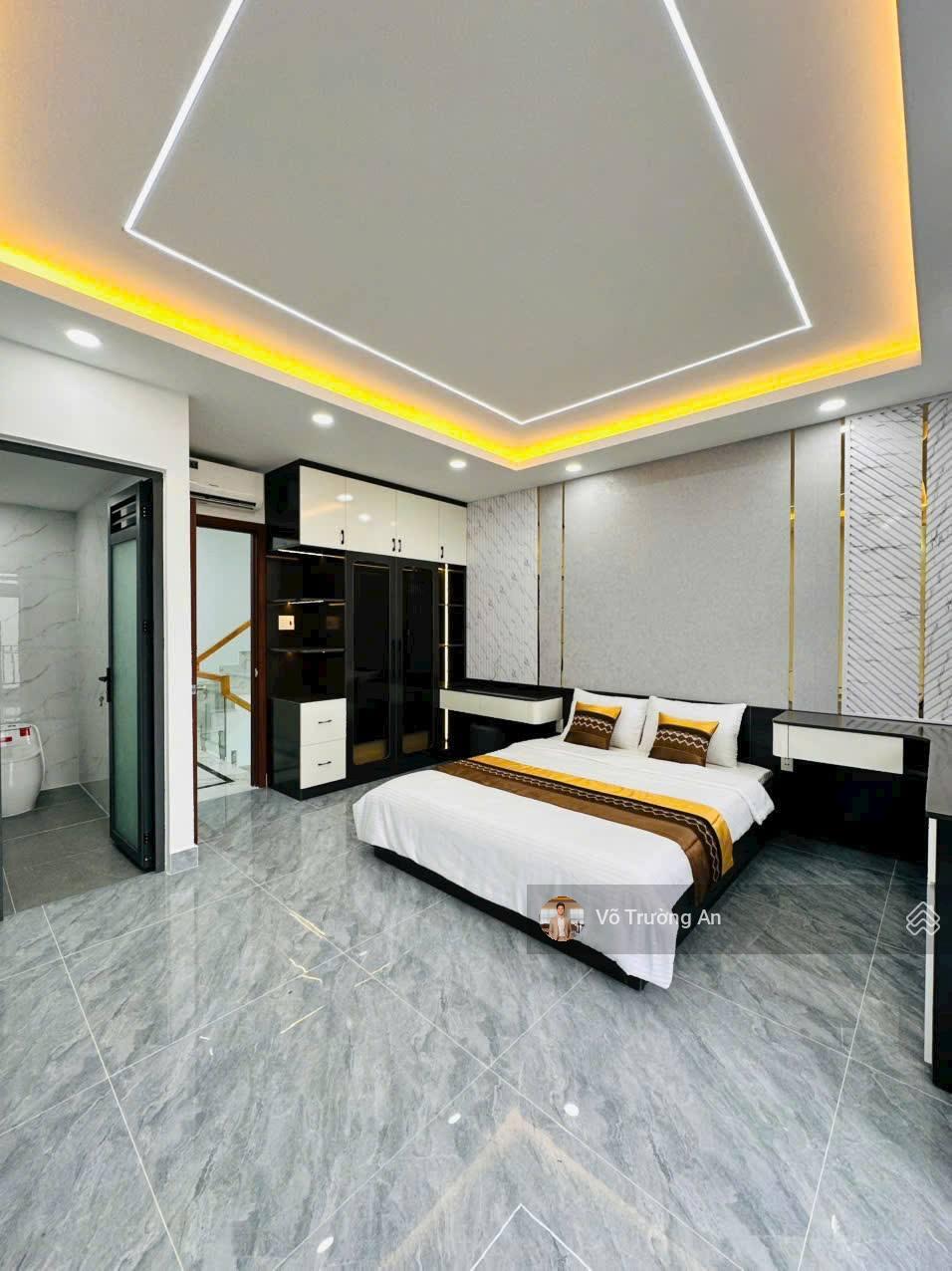 Nhà đẹp Bình Thạnh Đặng Thùy Trâm | 4 tầng (4.5 x 17m) | đường 10m thông | ôtô ngủ trong nhà