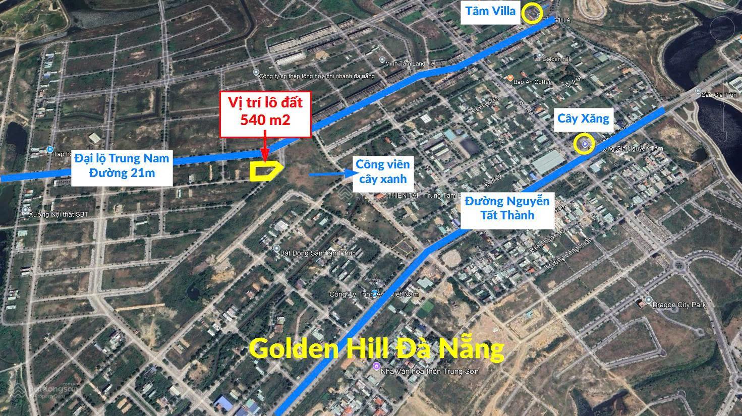 Chủ cần tiền bán gấp lô góc 2 mặt tiền đường 7m5, dtích 540m2, view công viên, sẵn sổ, giá 22tr/m2