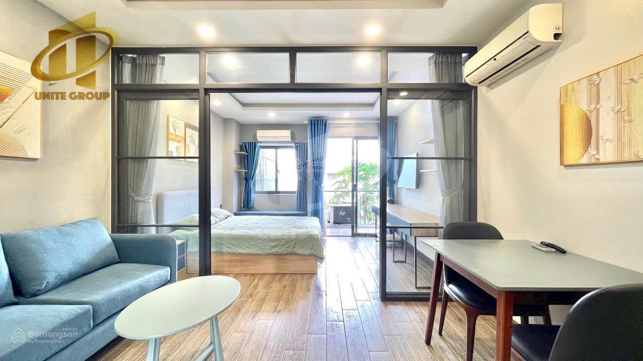 Căn studio/1 phòng ngủ, ban công, hiện đại, Phan Đăng Lưu, Bình Thạnh, sát Q1, Q3, full nội thất