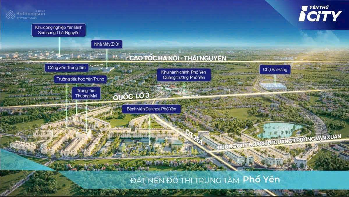 Chỉ 2,3 tỷ/ lô đất nền 100m2 ngay ĐT261, cạnh Bv Đa khoa, trung tâm TP Phổ Yên. Sẵn sổ đỏ từng lô .