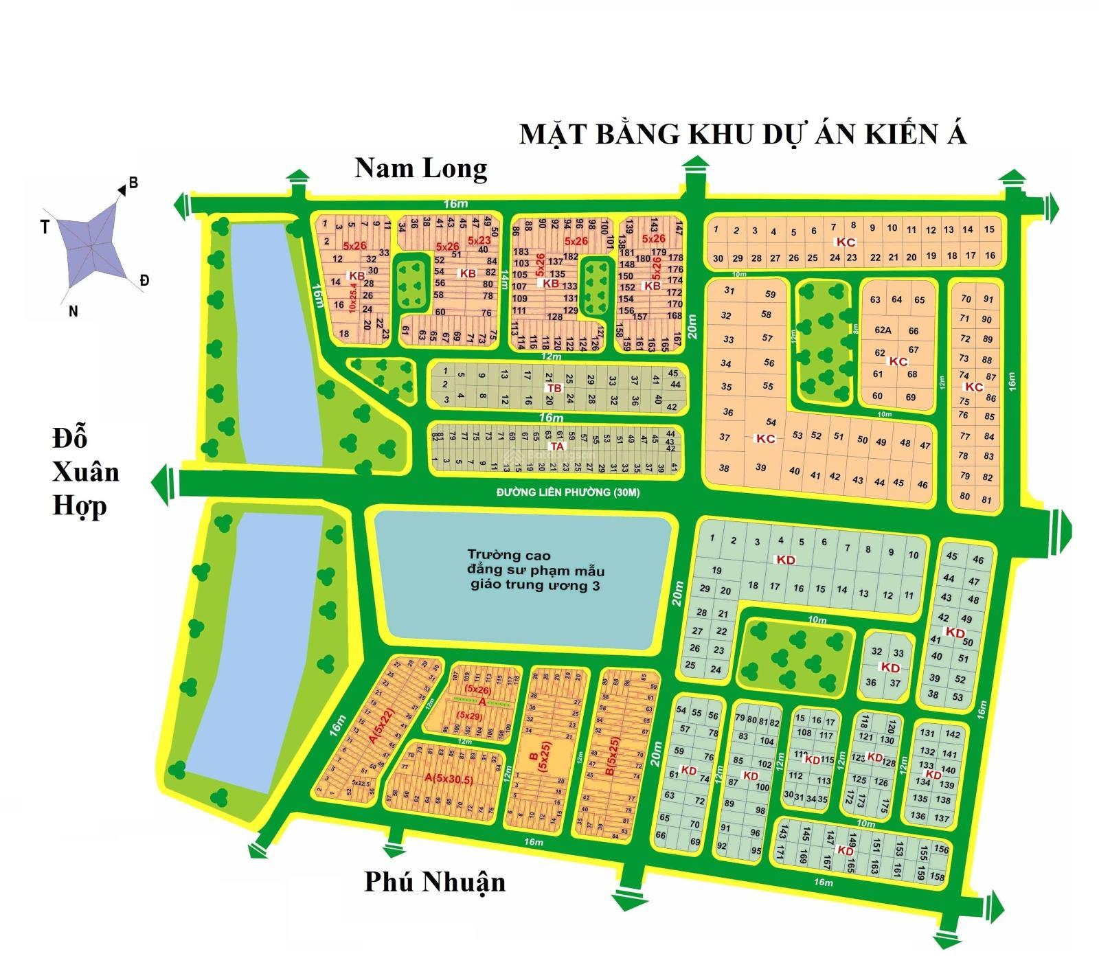 Cần bán nền biệt thự 248m2 KDC Kiến Á sổ đỏ - Liên Phường giá đầu tư 80,5tr/m2 có TL