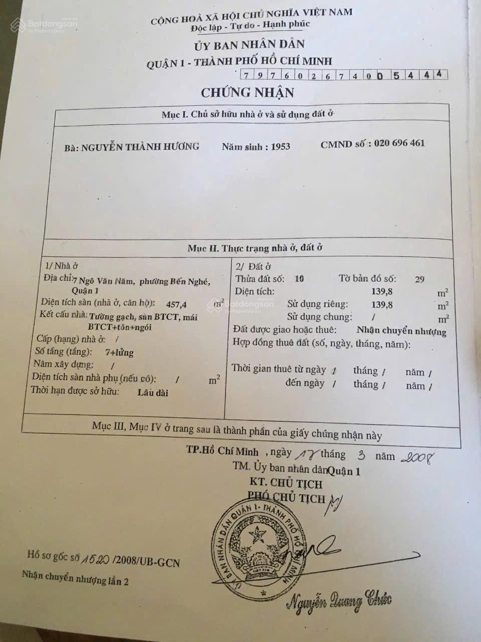 Bán nhà mặt phố Ngô Văn Năm, Bến Nghé, Quận 1, giá siêu tốt cho diện tích sử dụng lớn