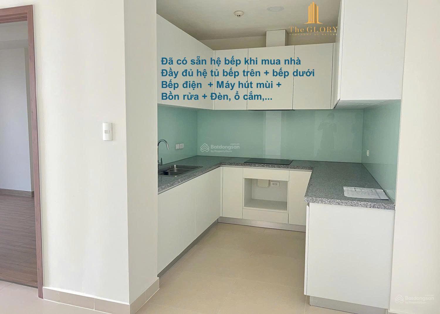 Bàn giao nhà hoàn thiện, máy lạnh, hệ bếp, đèn cơ bản The Glory, vốn có 900tr nhận nhà