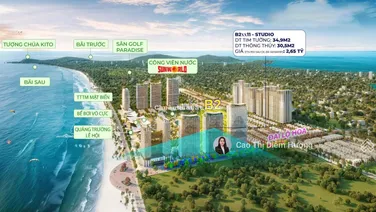 HOT_Bán căn Studio 35m2 Blanca City giá tốt nhất thị trường 2,65 tỷ (all in) view biển, đại lộ hoa