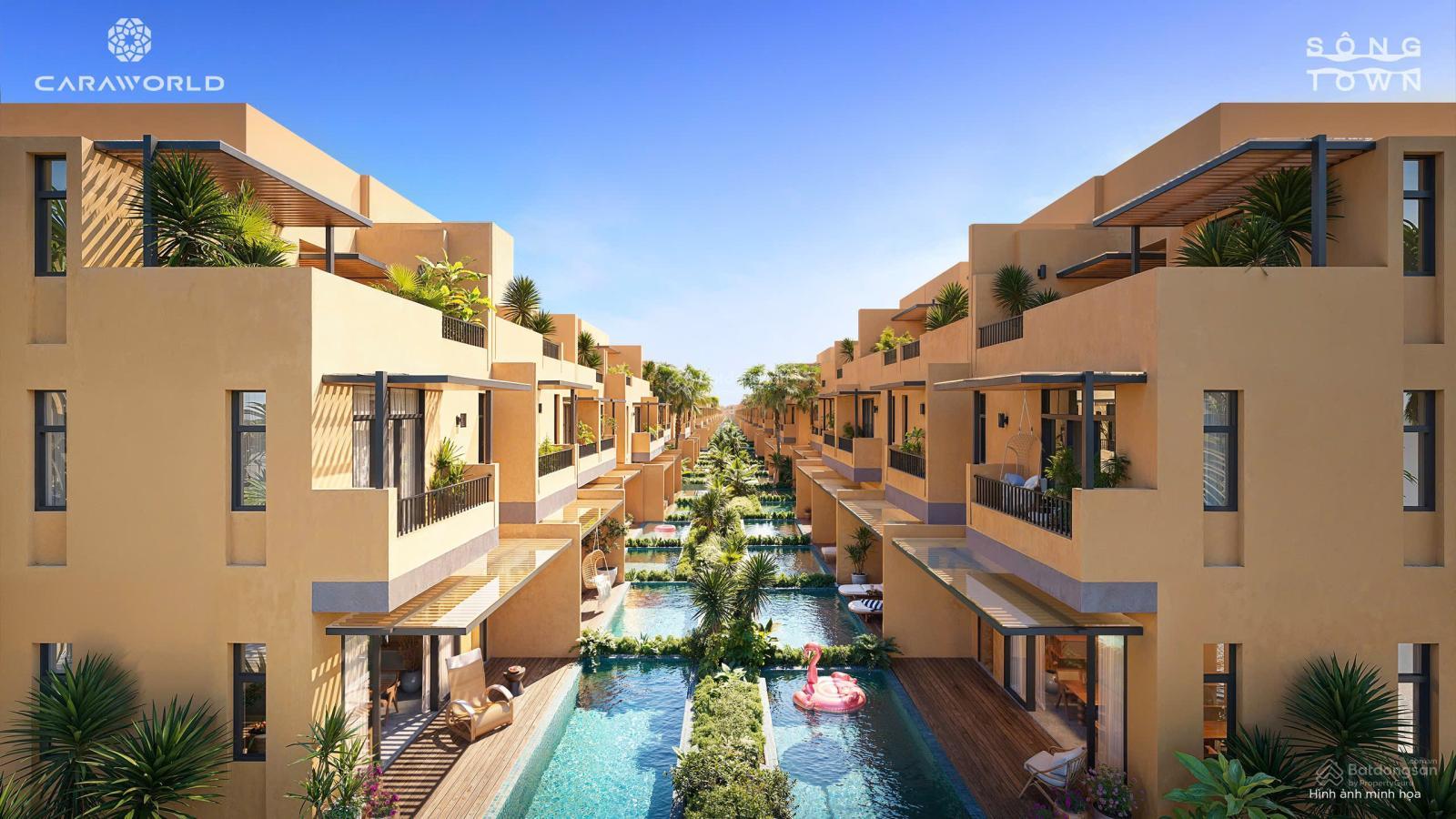 Bán biệt thự CaraWorld Cam Ranh, 8,195 tỷ, 122,4m2, 3PN, 3WC, 3 tầng, Đông Bắc, Khánh Hòa
