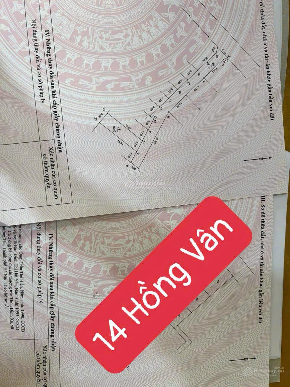 Bán đất nền thổ cư 90m2 đẹp nhất xã Hồng Vân, Thường Tín giá chỉ 35 triệu/m2