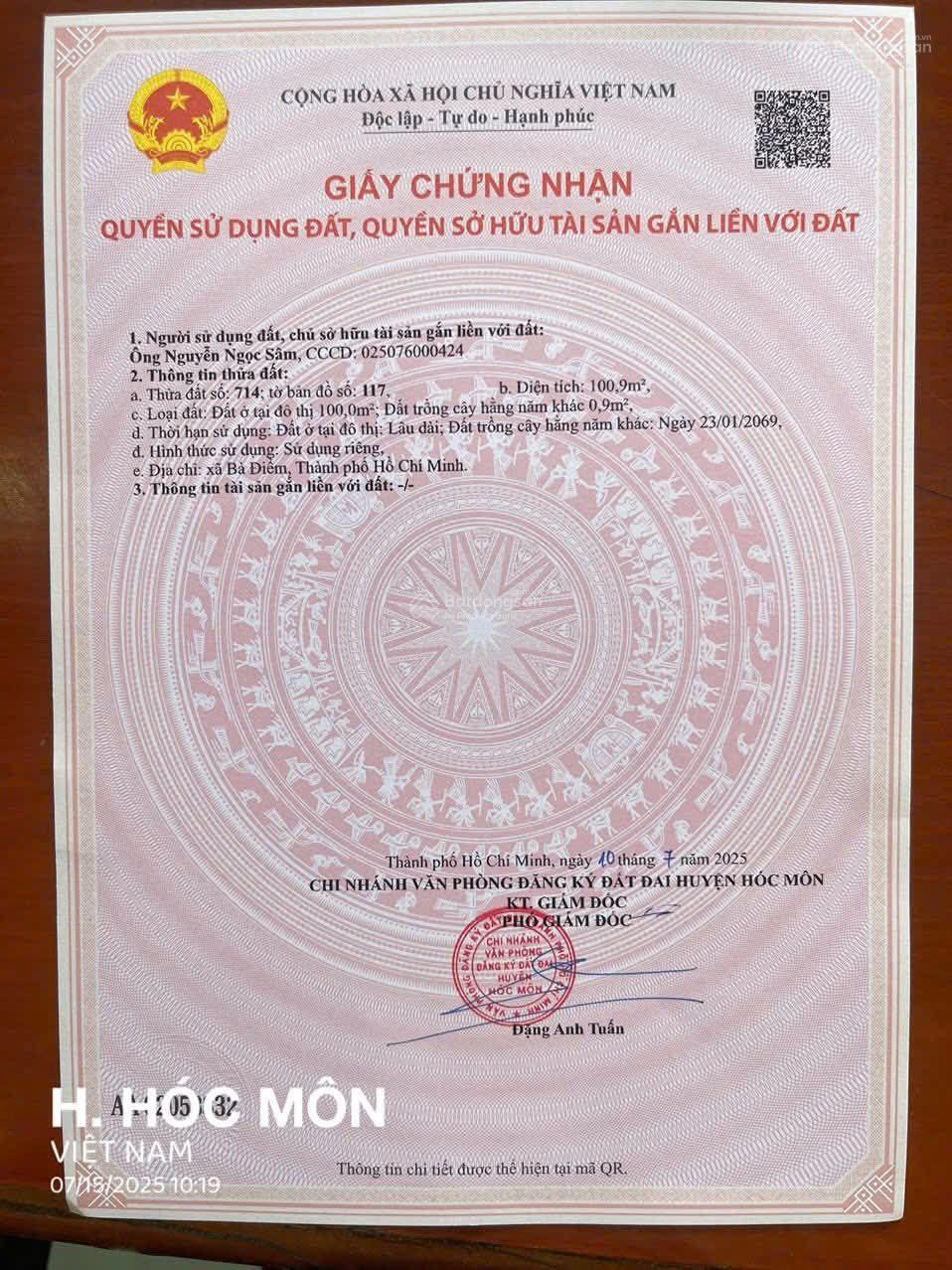 ĐẤT 2 SẸC NGẮN ĐƯỜNG GIÁC ĐẠO, DIỆN TÍCH:100m2, SỔ HỒNG SẴN, RA NGUYỄN ẢNH THỦ 400m, GIÁ CHỈ 3.8 TỶ