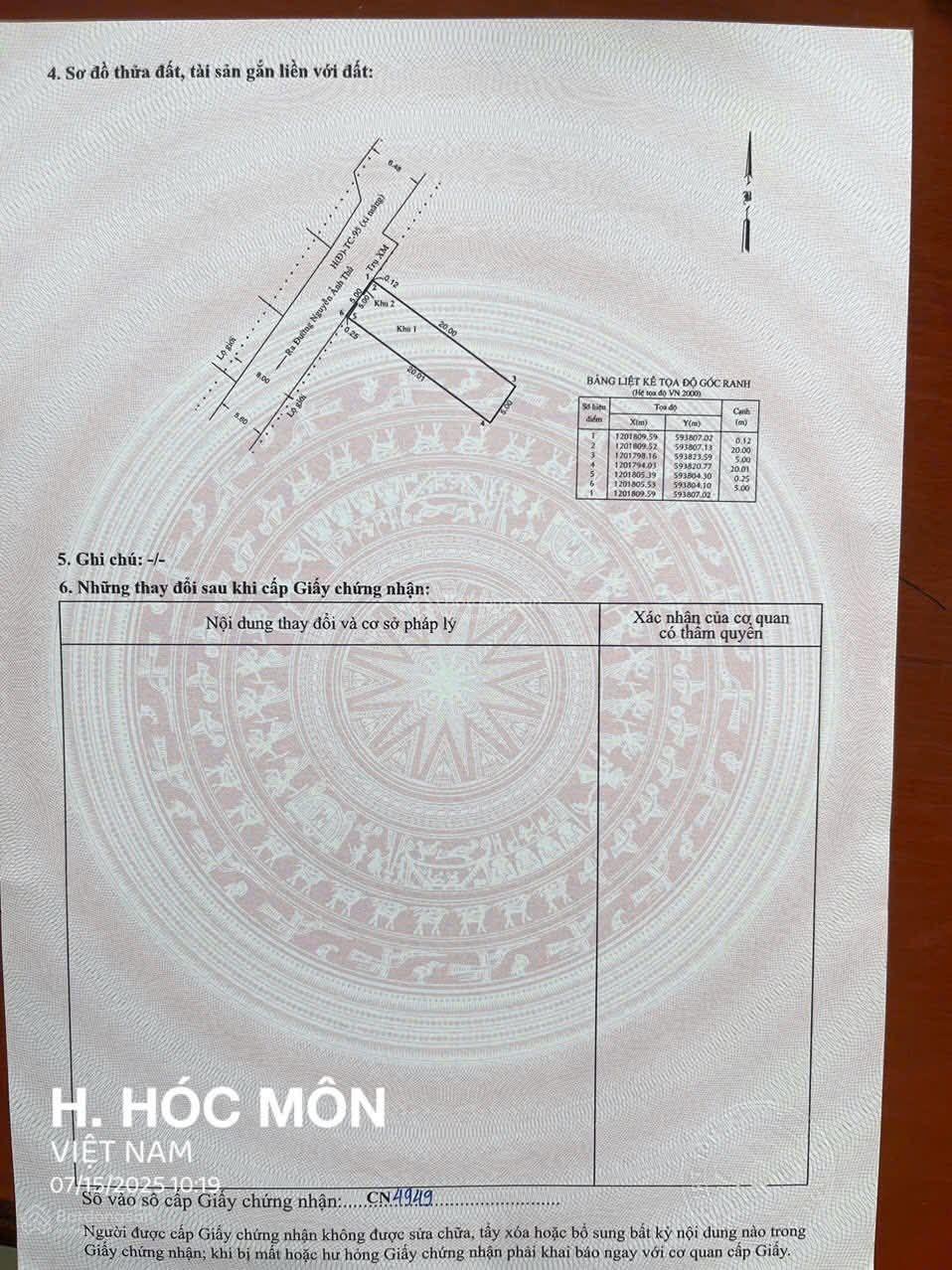 ĐẤT 2 SẸC NGẮN ĐƯỜNG GIÁC ĐẠO, DIỆN TÍCH:100m2, SỔ HỒNG SẴN, RA NGUYỄN ẢNH THỦ 400m, GIÁ CHỈ 3.8 TỶ