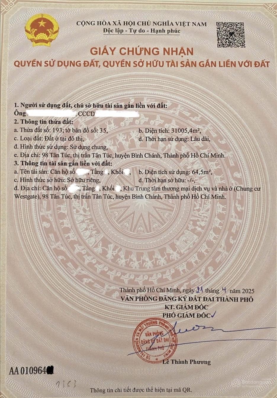 Bán căn 69m2 đã có sổ hồng + View hồ bơi + Giá 3 tỷ (102%) bao thuế phí + Hướng mát