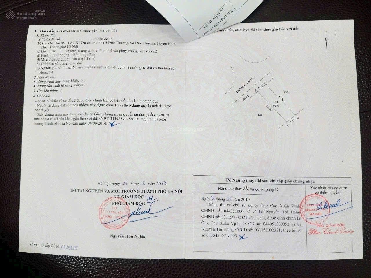 DT: 96m2 MT = hậu 5m sổ vuông. Khu liền kề Tân Việt - khu đô thị Tân Việt - chung cư Tân Tây Đô