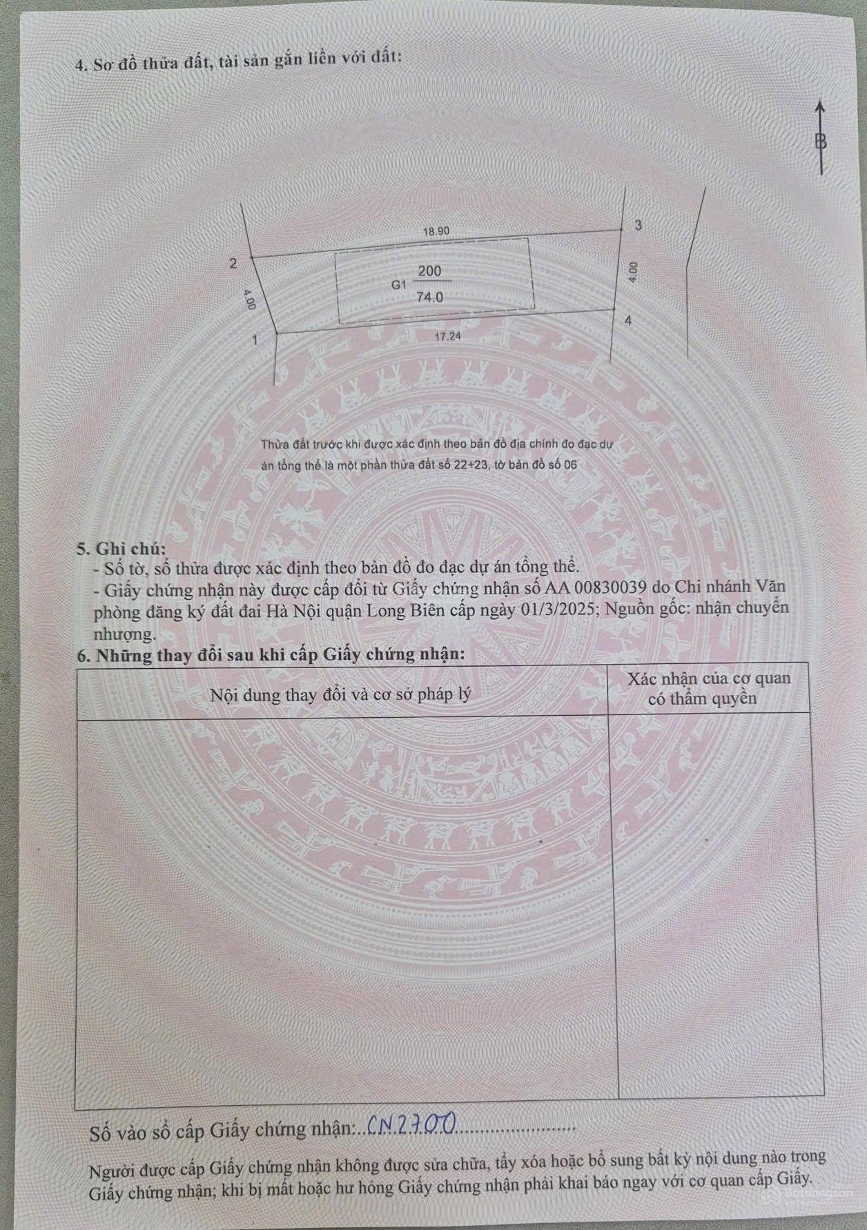 Đất đẹp hiếm giá đầu tư đường ô tô tránh ngõ Phố Giang Biên DT 74m2 . Giá 168 triệu / m2