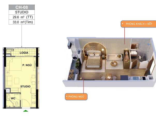 Bán nhanh căn hộ 1PN + , tầng 11 siêu đẹp phân khu K - Park Avenue, Vinhomes Star City