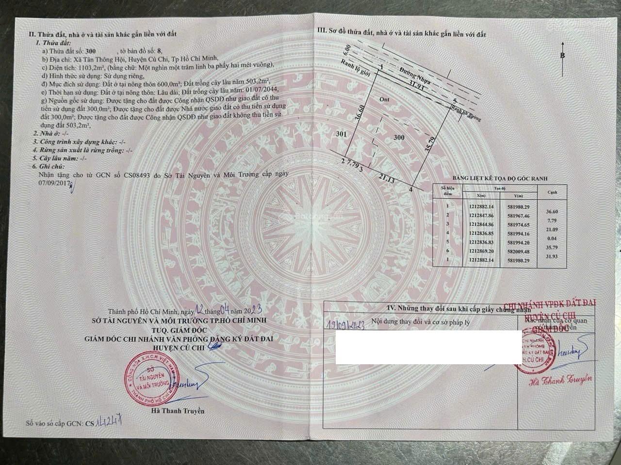Chính chủ gửi bán gấp nền biệt thự siêu phẩm đường Số 23, Tân Thông Hội, Củ Chi