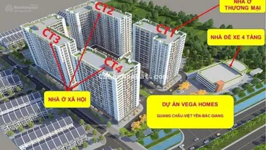 Chỉ 400 triệu sở hữu NOXH Vega Home đối diện KCN Quang Châu, gần cầu Như Nguyệt, đầu 2026 bàn giao