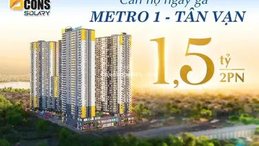 Chỉ còn 2 căn duy nhất 47m2 - 2PN, view Q1, thoáng mát, cách tuyến Metro chỉ 500m2 Bcons Solary