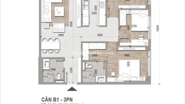 Bán Căn hộ 3PN, 100m2,67 triệu/m2 tại Hà Nội Melody Residences, Đường Bằng Liệt, Hoàng Mai, Hà Nội