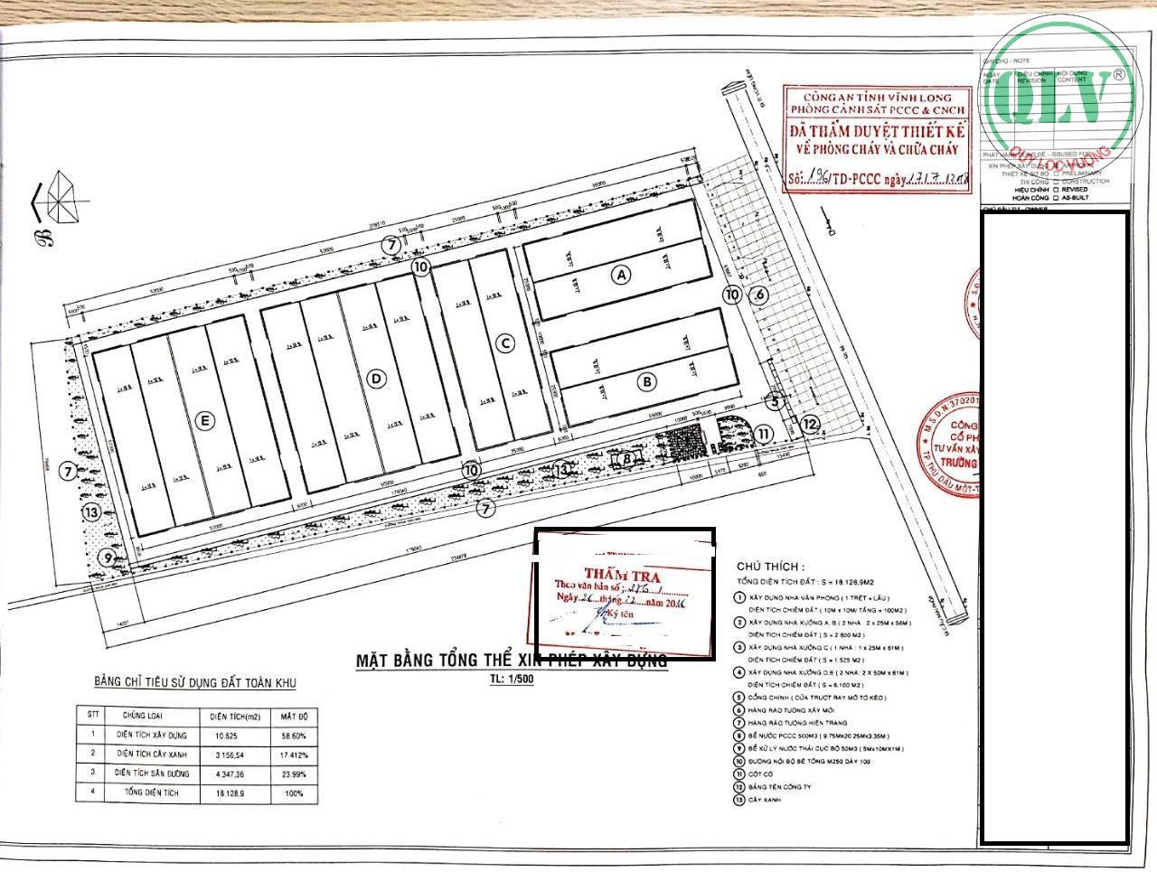Cho thuê nhà xưởng tại TT Long Hồ Vĩnh Long diện tích 18.128m2